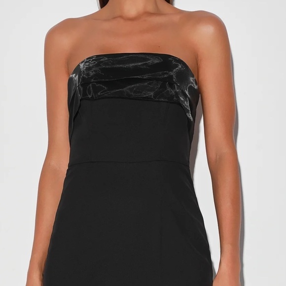 NWOT Brilliantly Bold Black Strapless Mermaid Maxi Dress - Picture 5 of 9